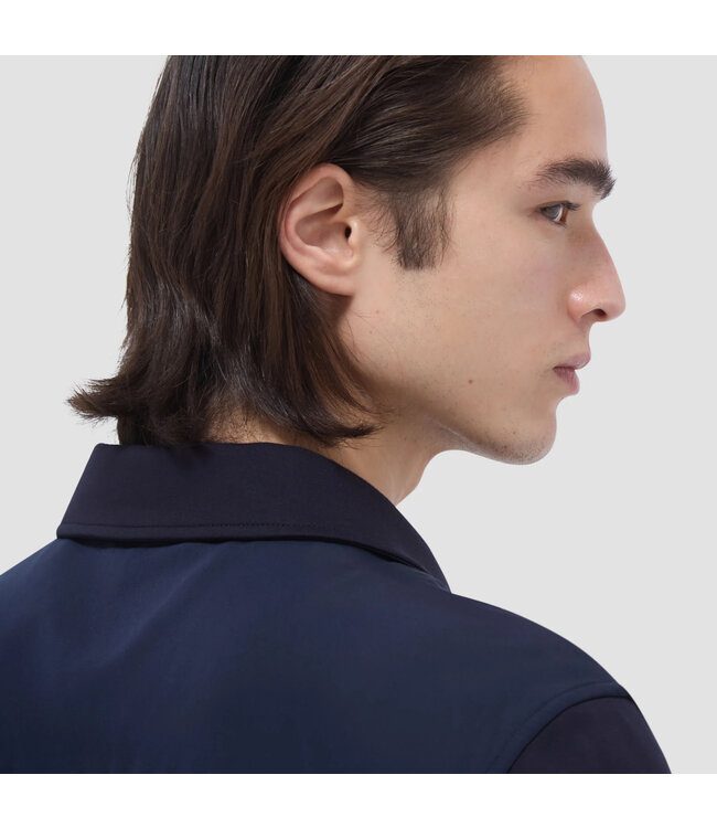 Navy Snap Button Overshirt