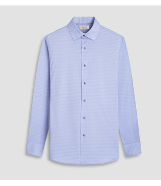BUGATCHI Modern Fit Air Blue Tan Shirt