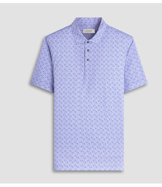 BUGATCHI Air Blue Patterned Polo