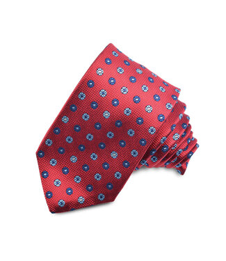 DION Red Navy Medallion Tie