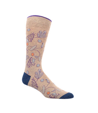 DION Tan Floral Socks