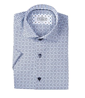 7 DOWNIE Modern Fit White Diamond Shirt