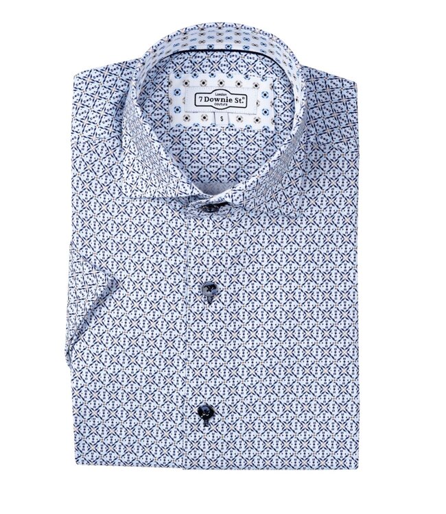 Modern Fit White Diamond Shirt