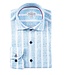 7 DOWNIE Modern Fit Wide Aqua Striped Shirt
