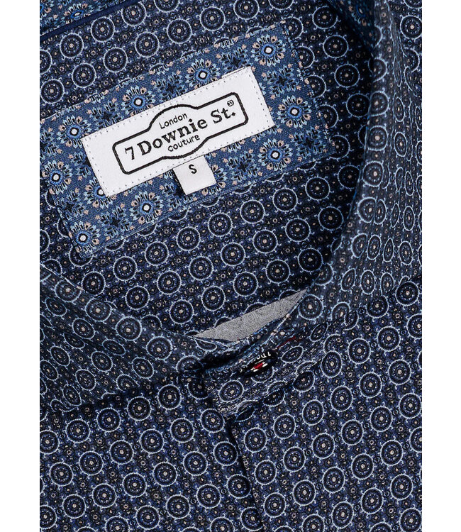 Modern Fit Navy with Circles Shirt