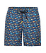 Navy Fish Swim Trunks