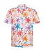 A FISH NAMED FRED Modern Fit White Watercolour Flowers Shirt