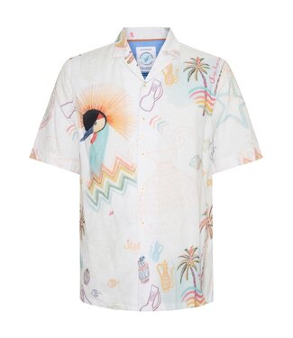 A FISH NAMED FRED Modern Fit Tan Sunset Sahara Shirt