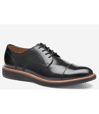 JOHNSTON & MURPHY Black Upton Toe Cap Shoes