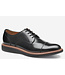 JOHNSTON & MURPHY Black Upton Toe Cap Shoes