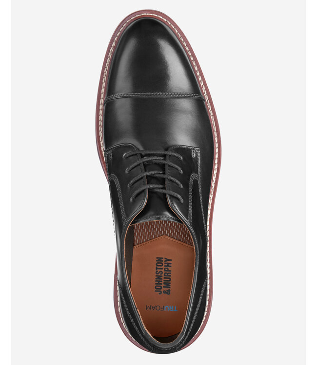 Black Upton Toe Cap Shoes