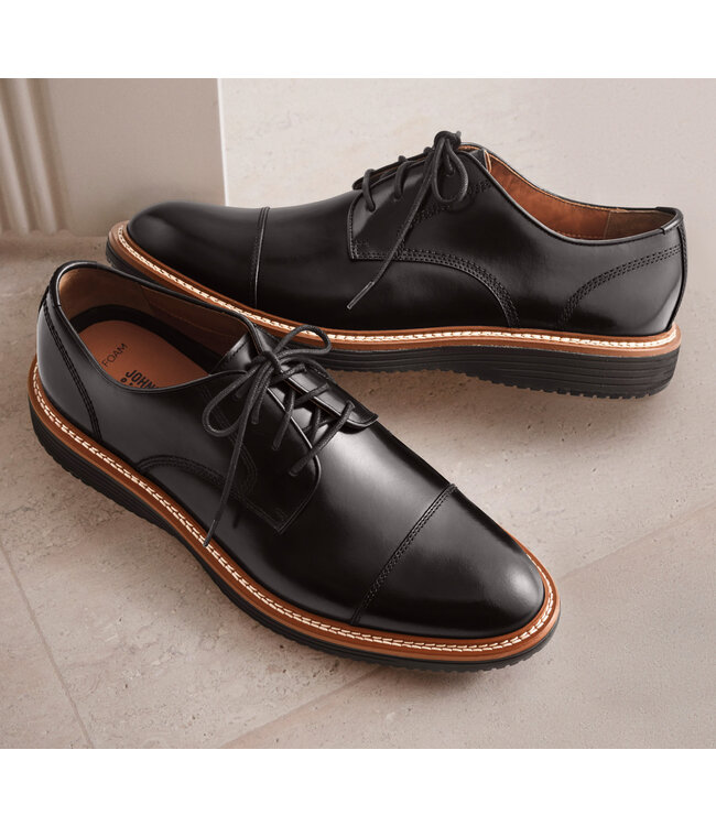 Black Upton Toe Cap Shoes