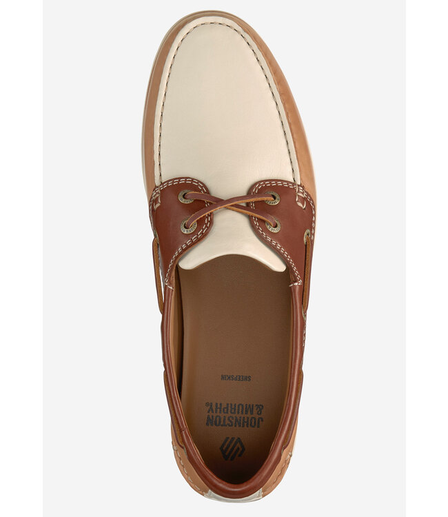 Tan Multi Monaco Sheepskin Boat Shoes