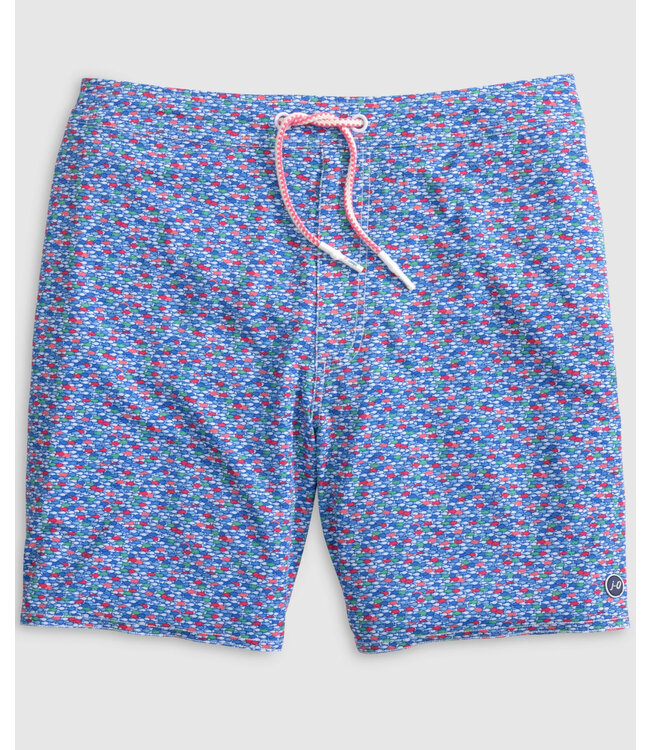 Red Fin Blue Fin Swim Trunks