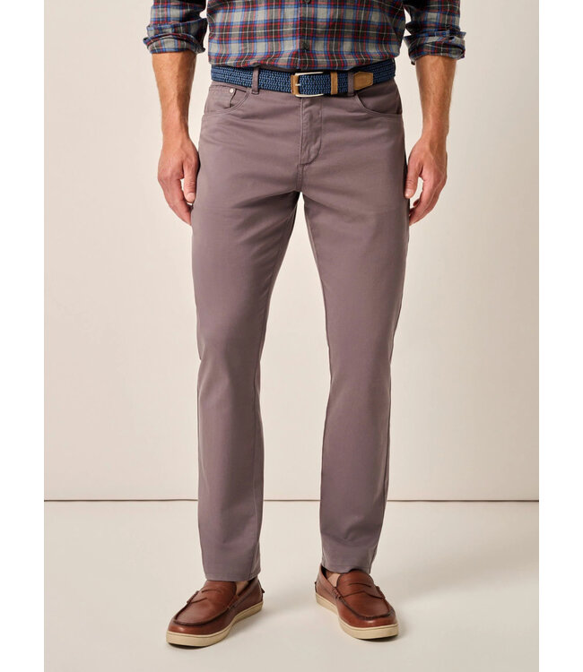 Classic Fit Pewter Carmel 5 Pocket Pants