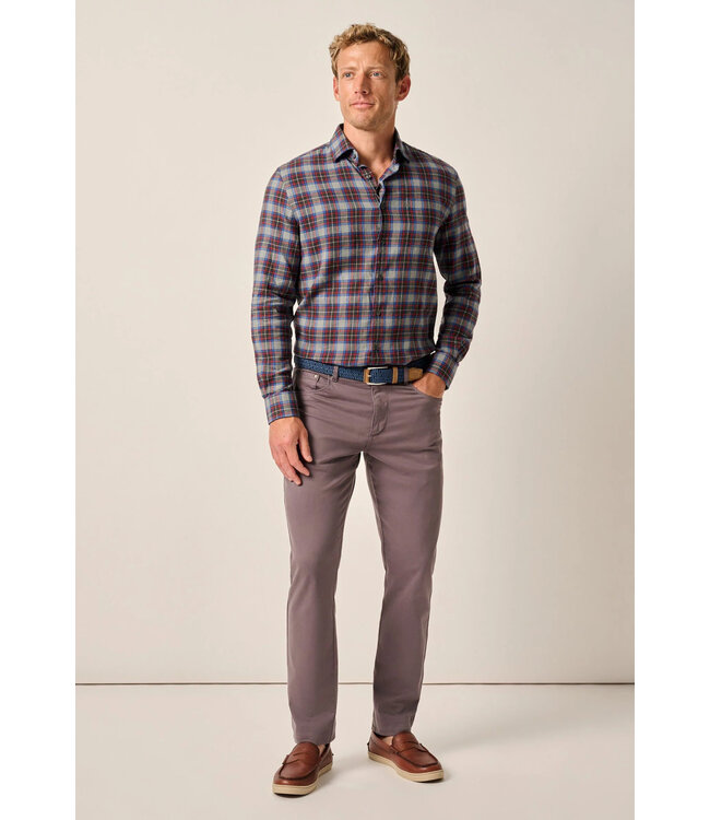 Classic Fit Pewter Carmel 5 Pocket Pants