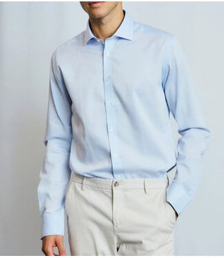 BRUUN & STENGADE Slim Fit Blue Fritz Shirt
