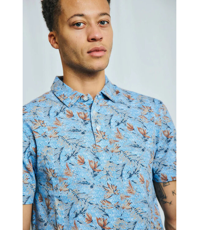 Blue Iriomote Leaf Polo
