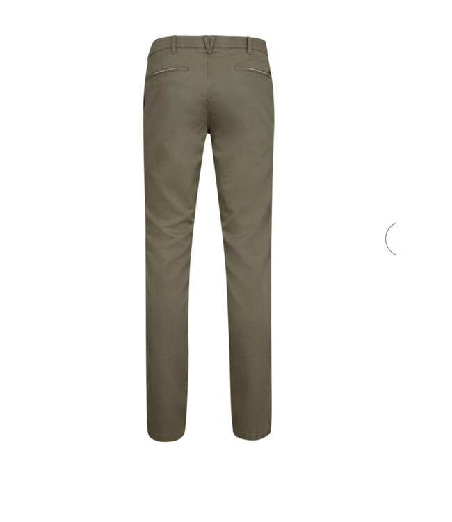 Modern Fit Green Cotton Pants