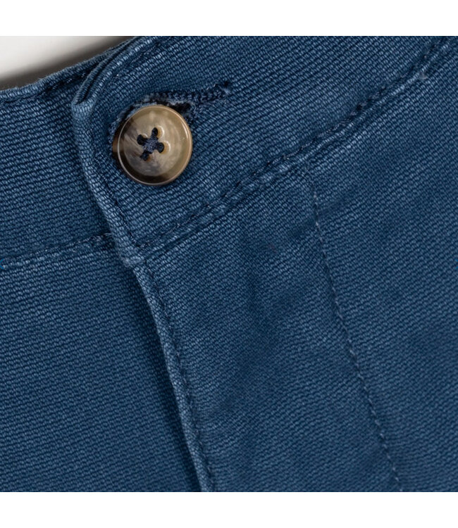 Modern Fit Blue Cotton Pants