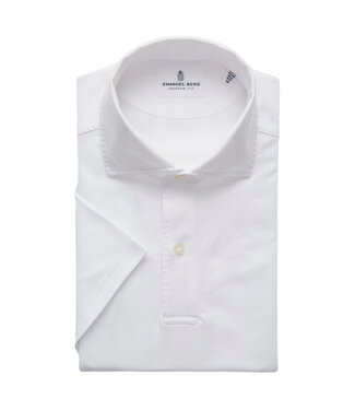 EMANUEL BERG White Knit Polo