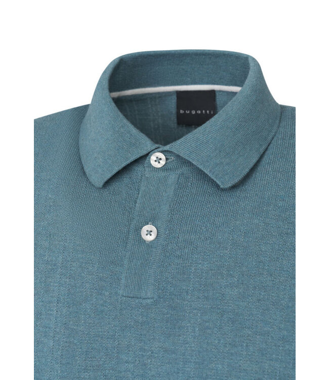 Teal Knit Sweater Polo