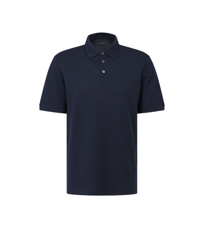 Navy Basketweave Polo