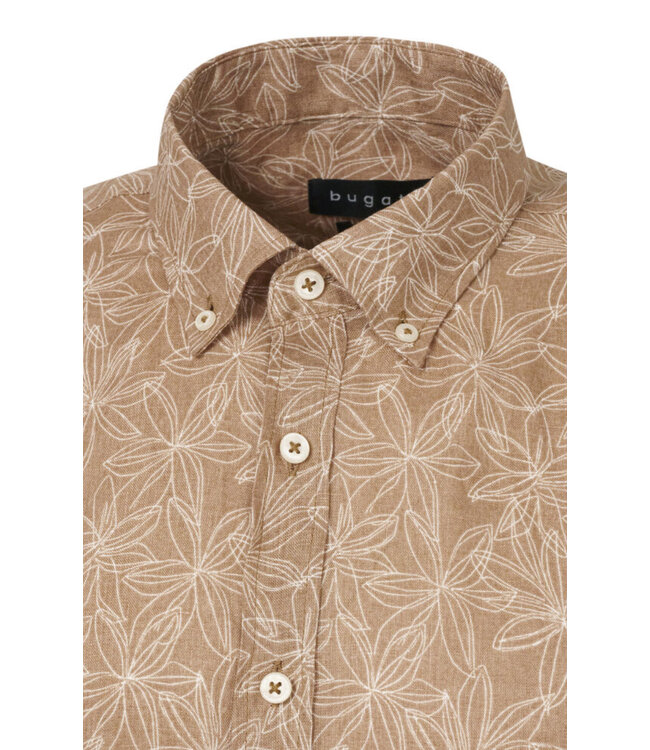 Modern Fit Tan Print Shirt