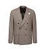 Modern Fit Mid Brown Pin Striped Double Breasted Sport Coat