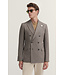 Modern Fit Mid Brown Pin Striped Double Breasted Sport Coat