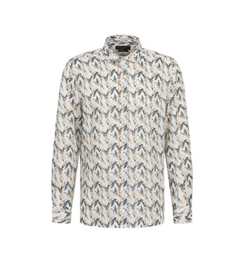 BUGATTI Modern Fit White Feather Shirt