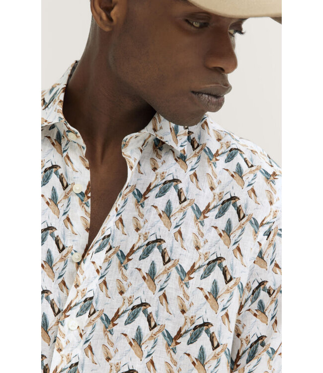 Modern Fit White Feather Shirt