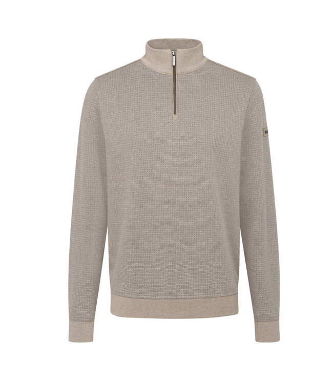 Tan Patterned 1/4 Zip