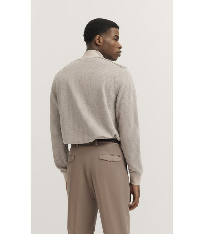 Tan Patterned 1/4 Zip