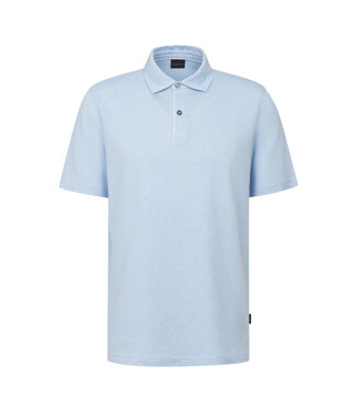 BUGATTI Light Blue White Trim Polo