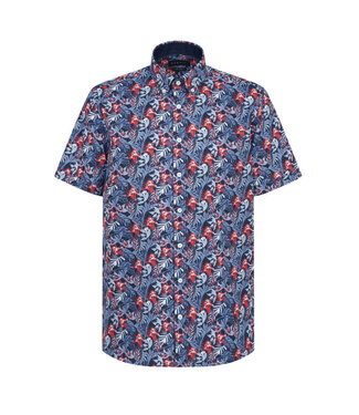 BUGATTI Modern Fit Navy Floral Shirt