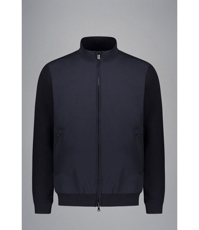 Black Stretch Zippered Jacket