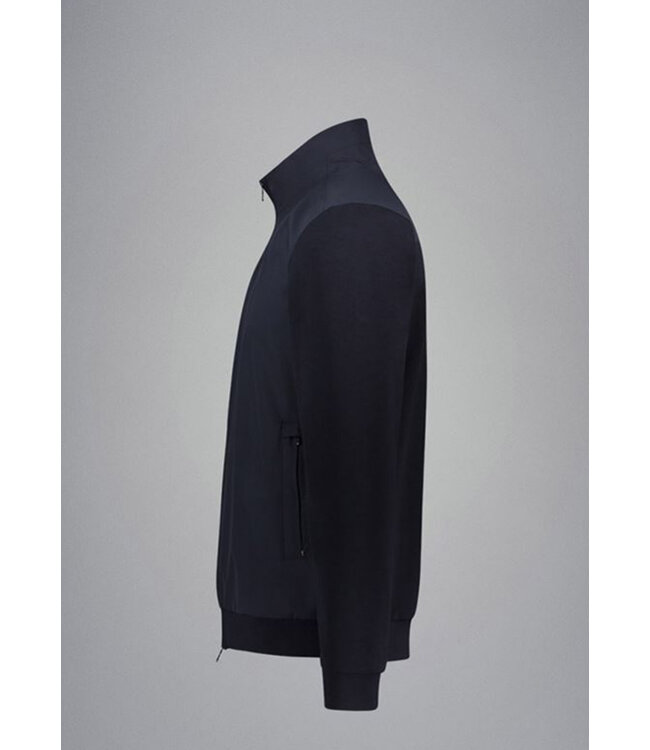 Black Stretch Zippered Jacket