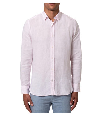 34 HERITAGE Modern Fit Pink Linen Shirt