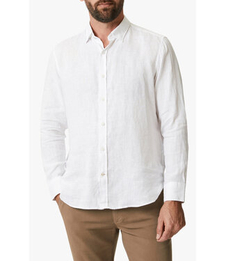 34 HERITAGE Modern Fit White Linen Shirt