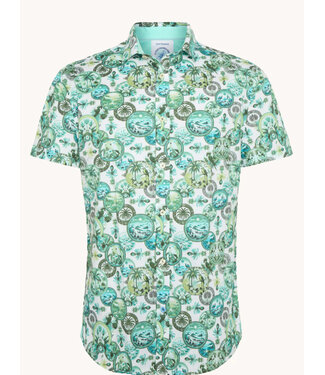 A FISH NAMED FRED Modern Fit Green Desert World Shirt