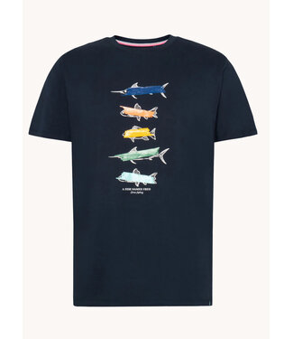 A FISH NAMED FRED Navy Fish T-Shirt