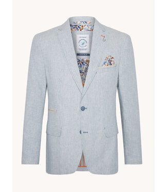A FISH NAMED FRED Slim Fit Blue White Seersucker Sport Coat
