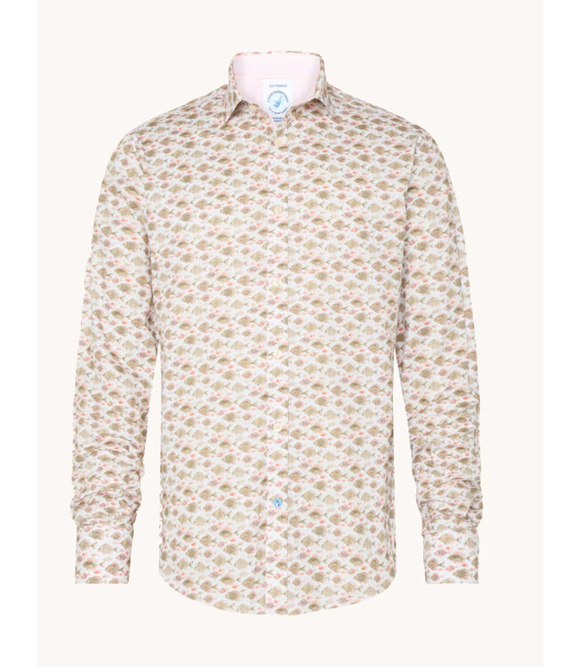 Modern Fit Ecru Fish Shirt