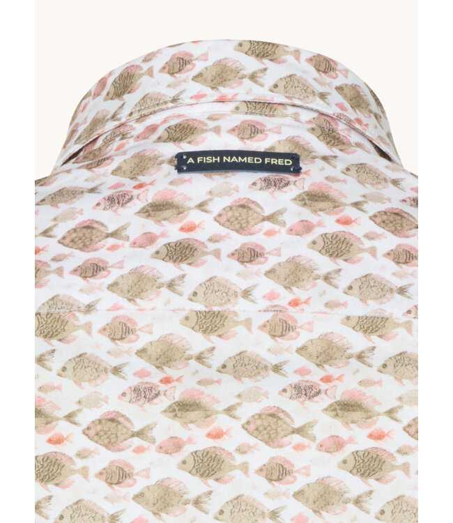 Modern Fit Ecru Fish Shirt