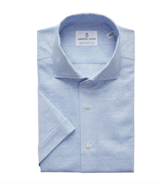 EMANUEL BERG Slim Fit Blue Oxford Shirt