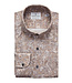 EMANUEL BERG Slim Fit Medium Brown Paisley Shirt