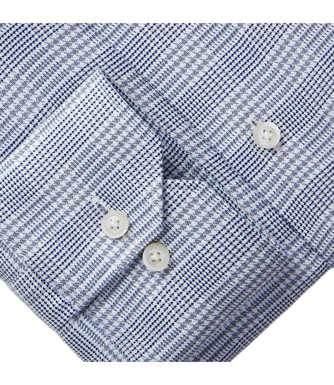 Modern Fit Blue Glencheck Shirt