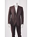 Modern Fit Burgundy Striped Suit
