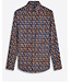 Modern Fit Night Blue 3D Pattern Shirt